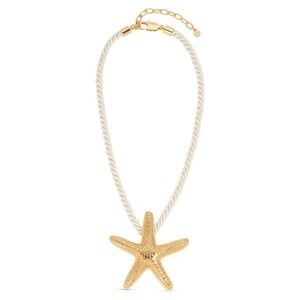 Ettika Starfish Pendant Necklace – 18K Gold-Plated